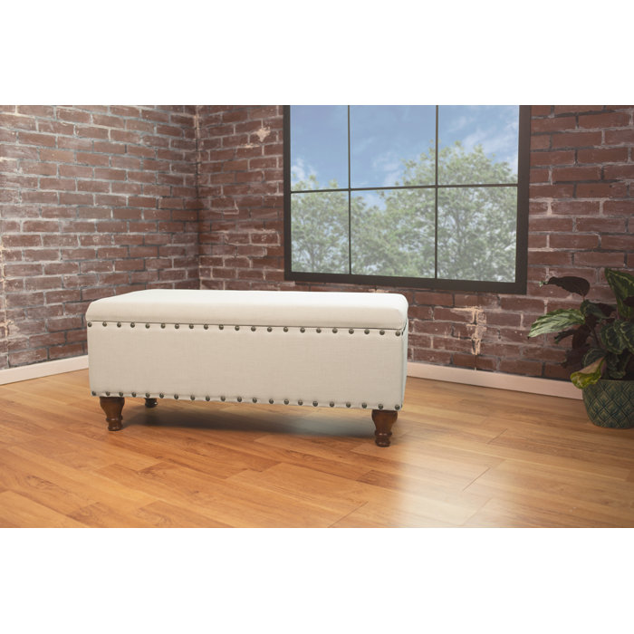 Three Posts Latimer Upholstered Flip Top Storage Bench & Reviews